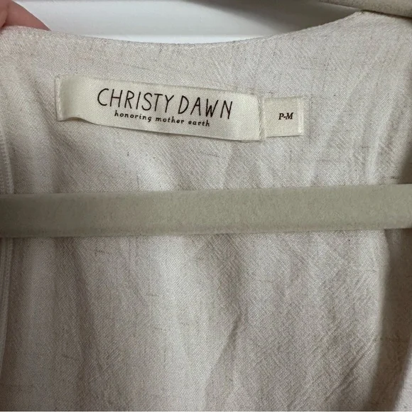 NWOT Christy Dawn scarlet dress in eggshell, petite medium - Picture 5 of 7